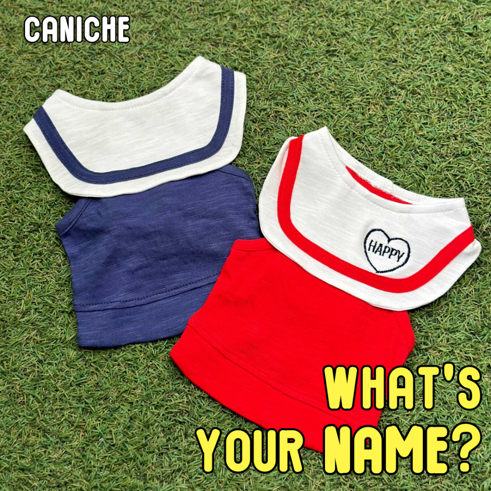 CANICHE Marine Slub Halter Neck (Name Embroidery Available) detail 6