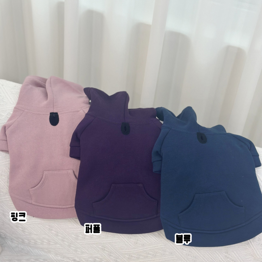CANICHE Matching Fleece-Lined Zip-Up Hoodie (11 Colors) detail 21