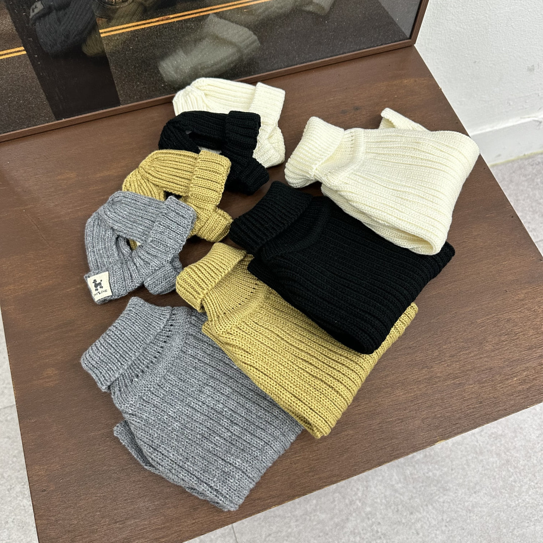 CANICHE Ribbed Knit Sweater (4 Colors, Beanie Sold Separately) detail 4