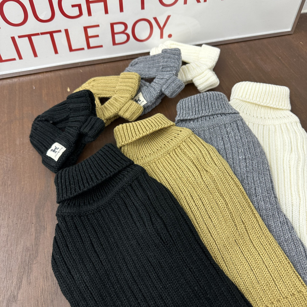 CANICHE Ribbed Knit Sweater (4 Colors, Beanie Sold Separately) detail 8