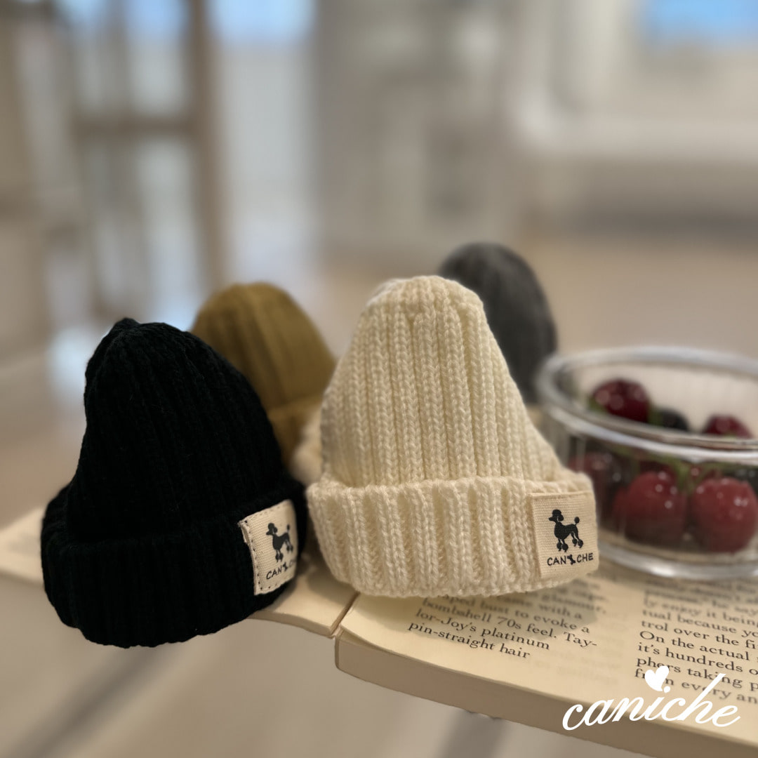 CANICHE Ribbed Knit Beanie (Matching Knit Sold Separately) detail 1