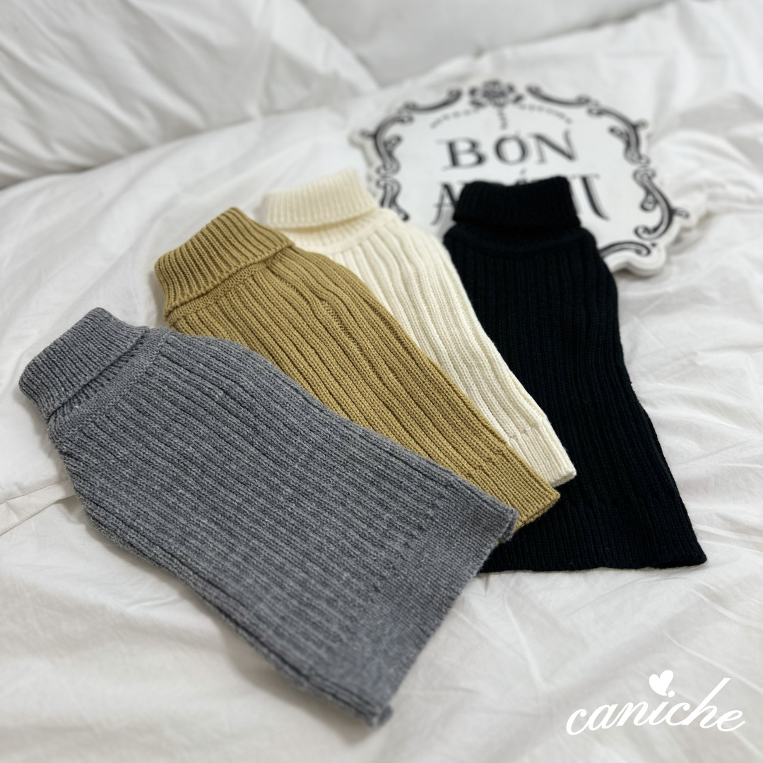 CANICHE Ribbed Knit Sweater (4 Colors, Beanie Sold Separately) detail 3