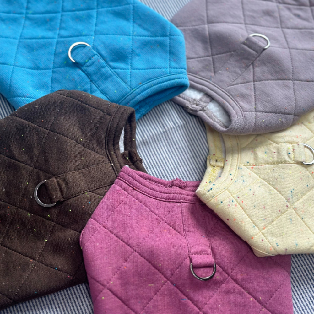 CANICHE Quilted Fluffy Vest detail 4