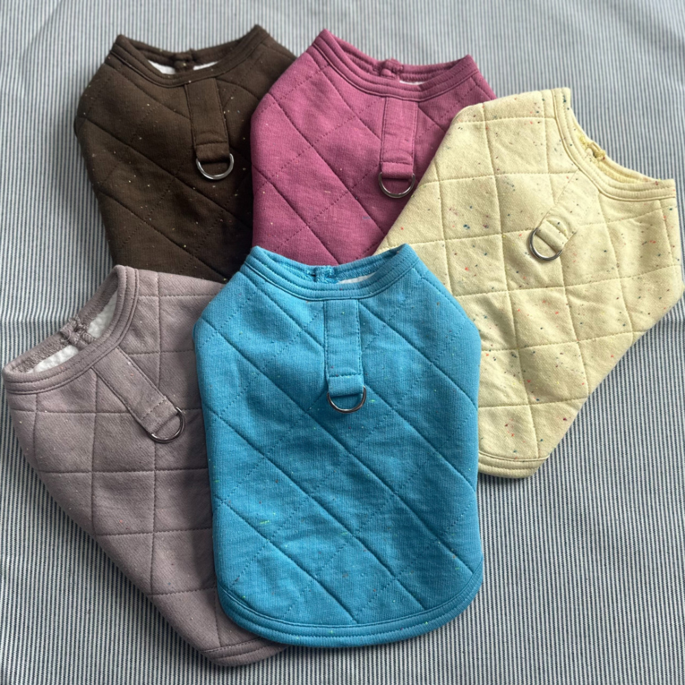 CANICHE Quilted Fluffy Vest detail 8