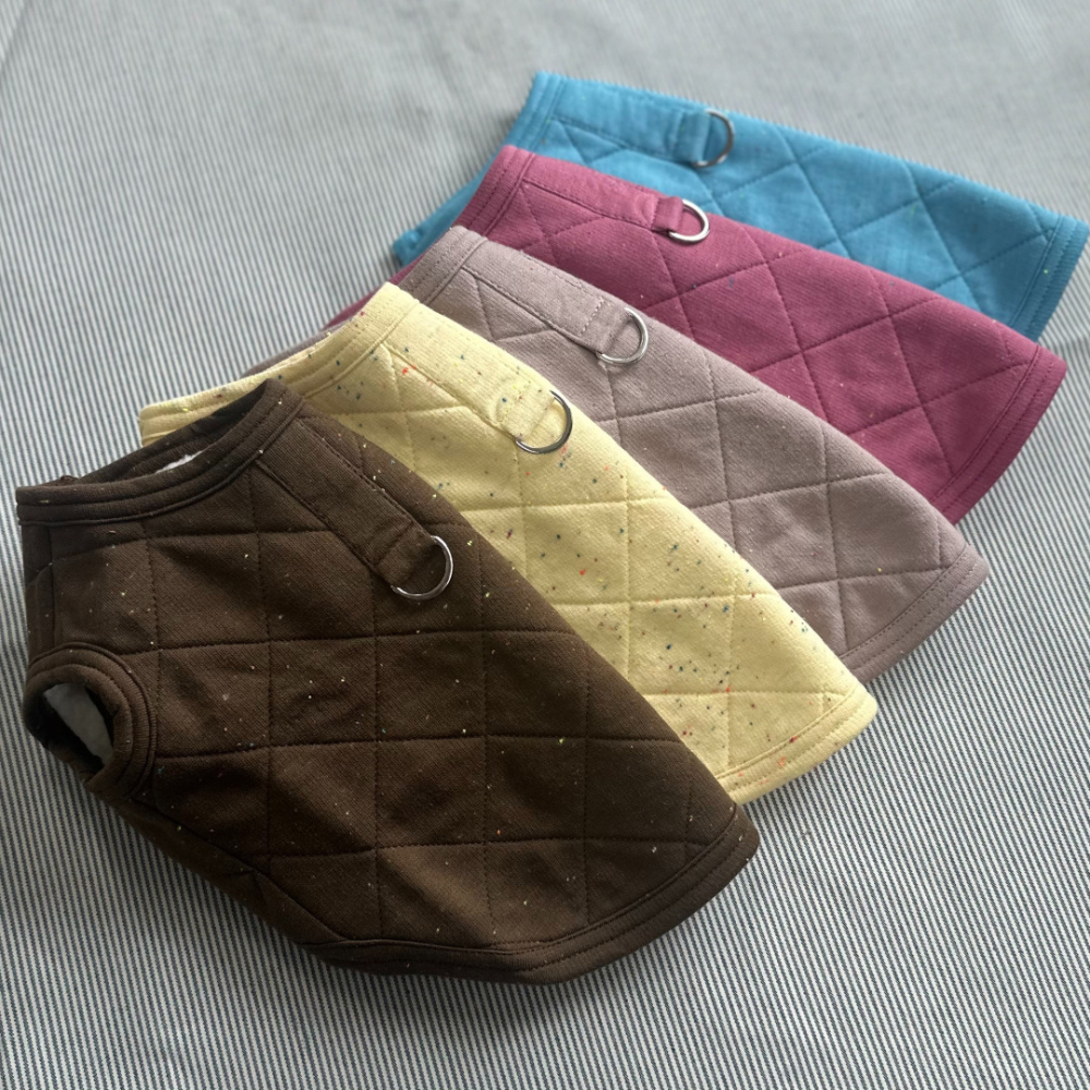 CANICHE Quilted Fluffy Vest detail 5