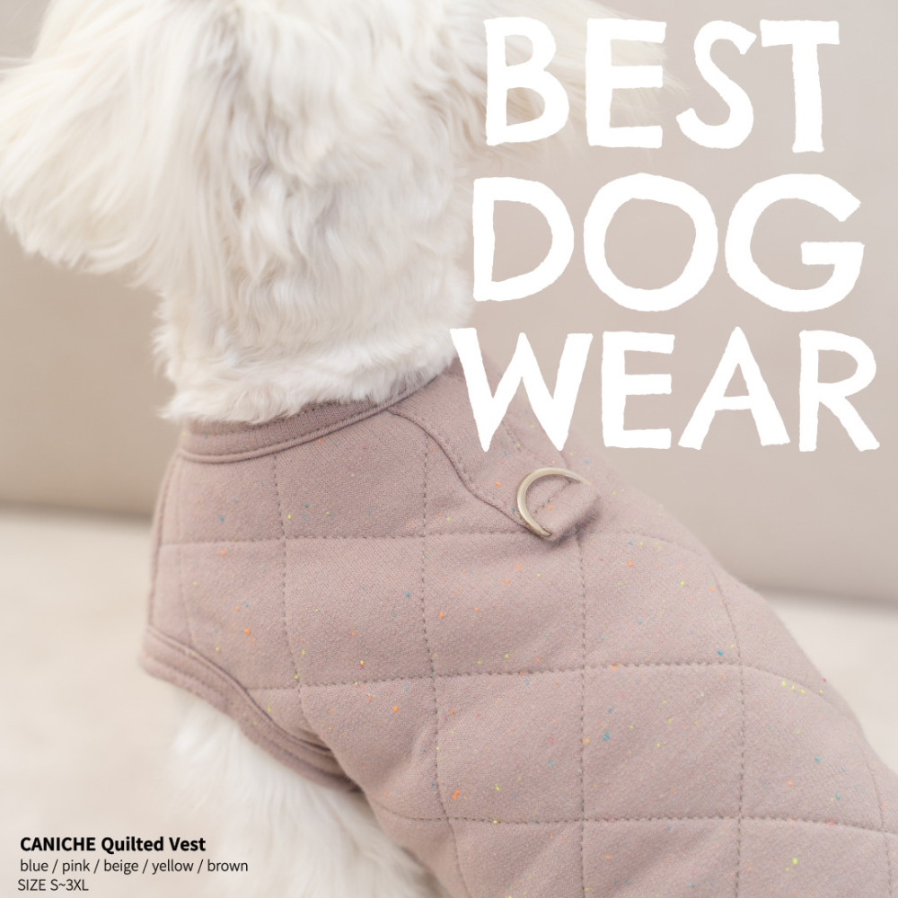CANICHE Quilted Fluffy Vest detail 3