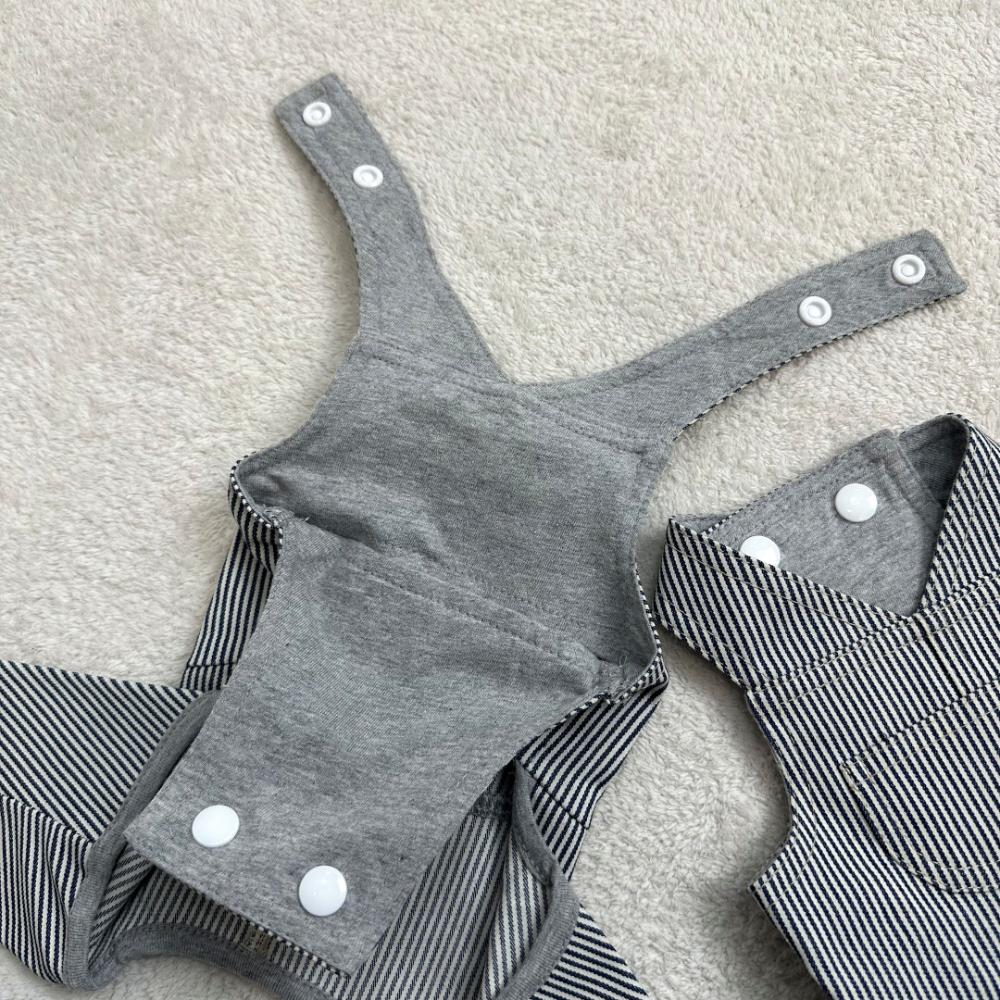 CANICHE Striped Overalls detail 4