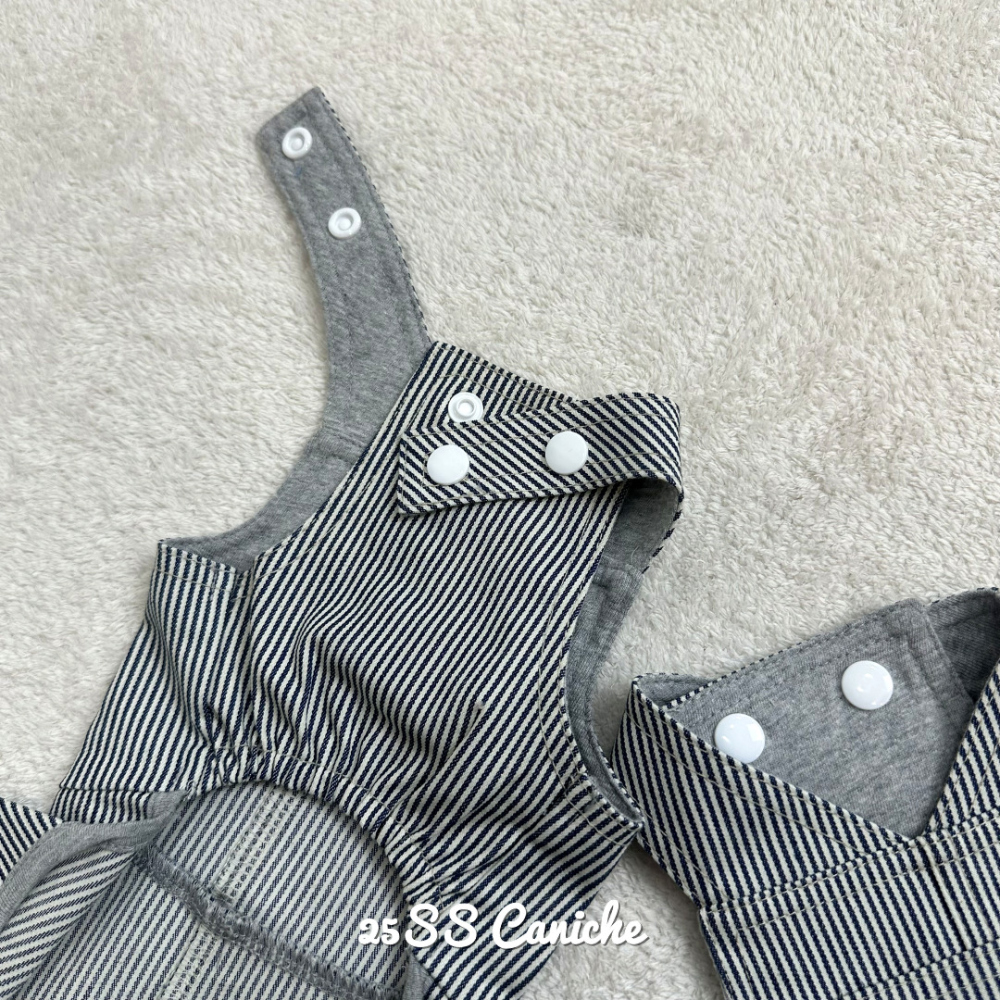 CANICHE Striped Overalls detail 3