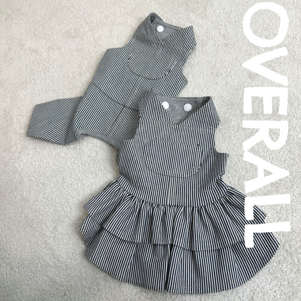 CANICHE Striped Overalls detail 1