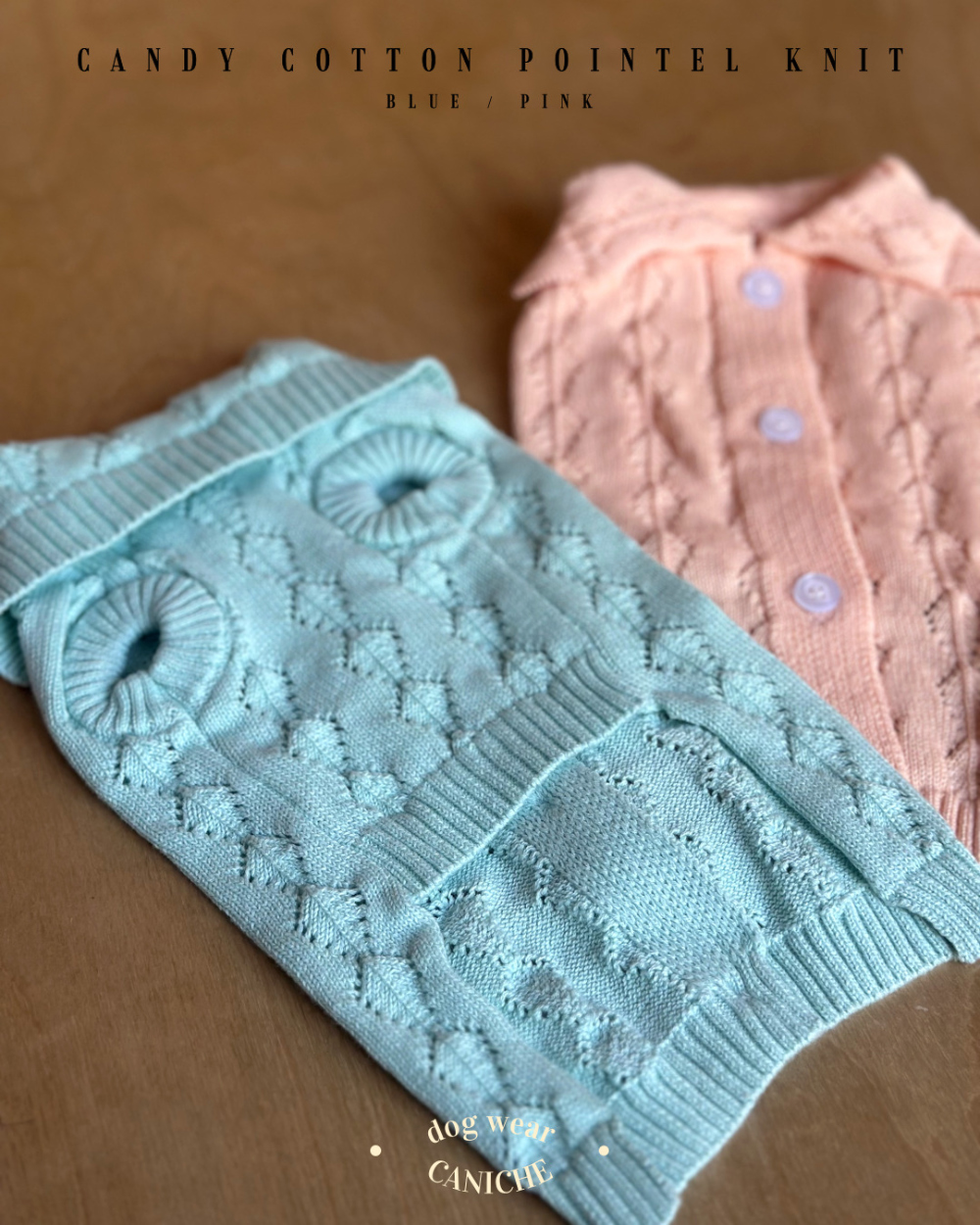 CANICHE Candy Cotton Pointelle Knit detail 3