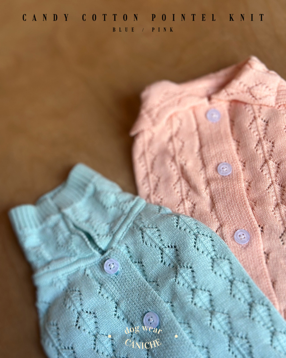 CANICHE Candy Cotton Pointelle Knit detail 2