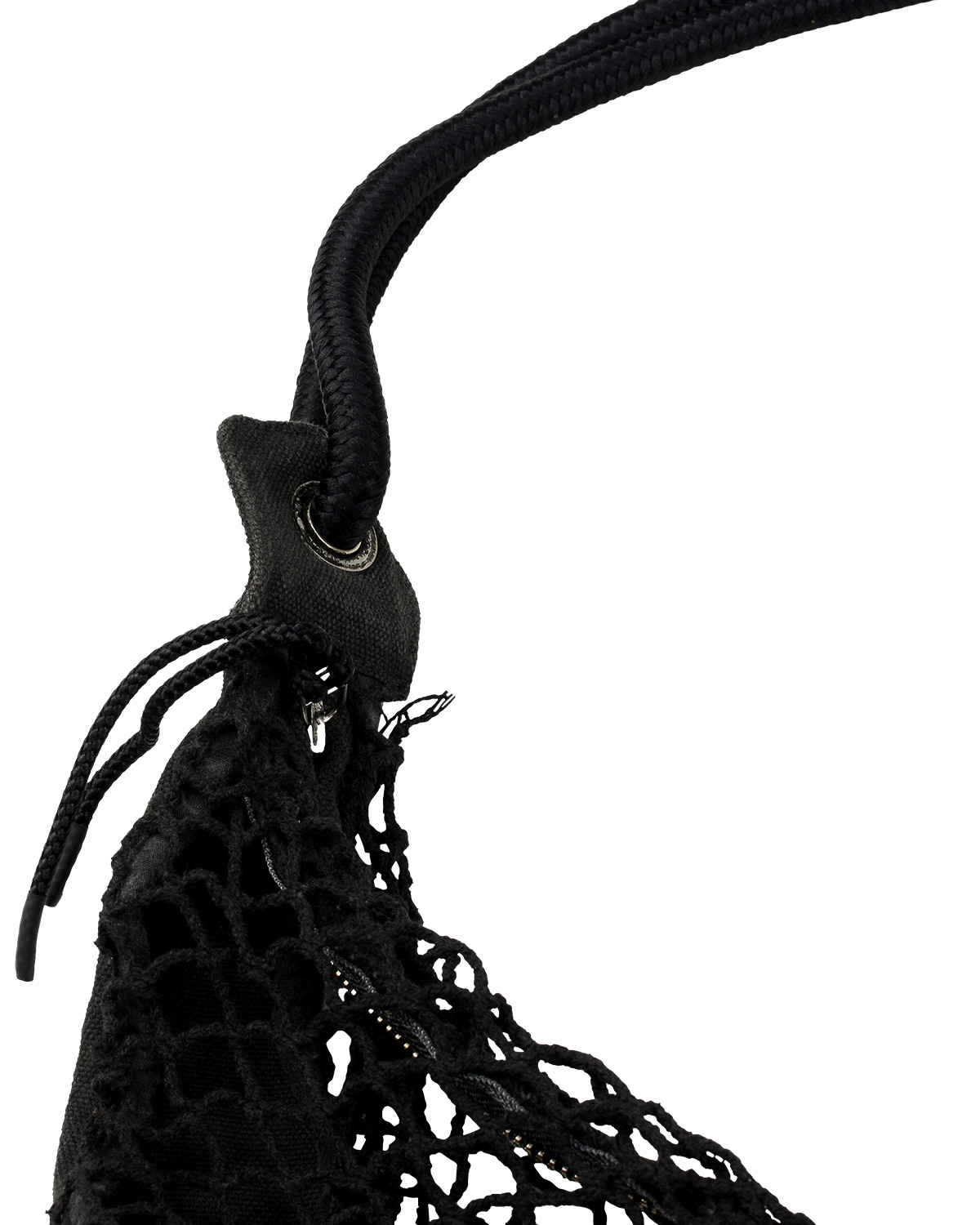 Netting Sling Bag (Black) detail 4