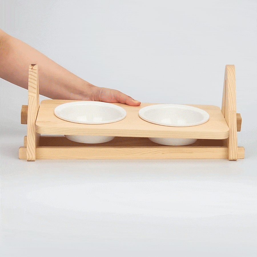Solid Wood Dog Bowl (LCA-WH02) detail 3