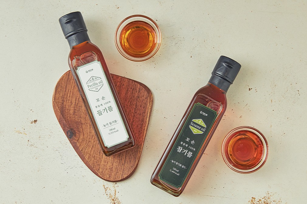 Cheongyang Whole Sesame Oil & Whole Perilla Oil 180ml detail 1