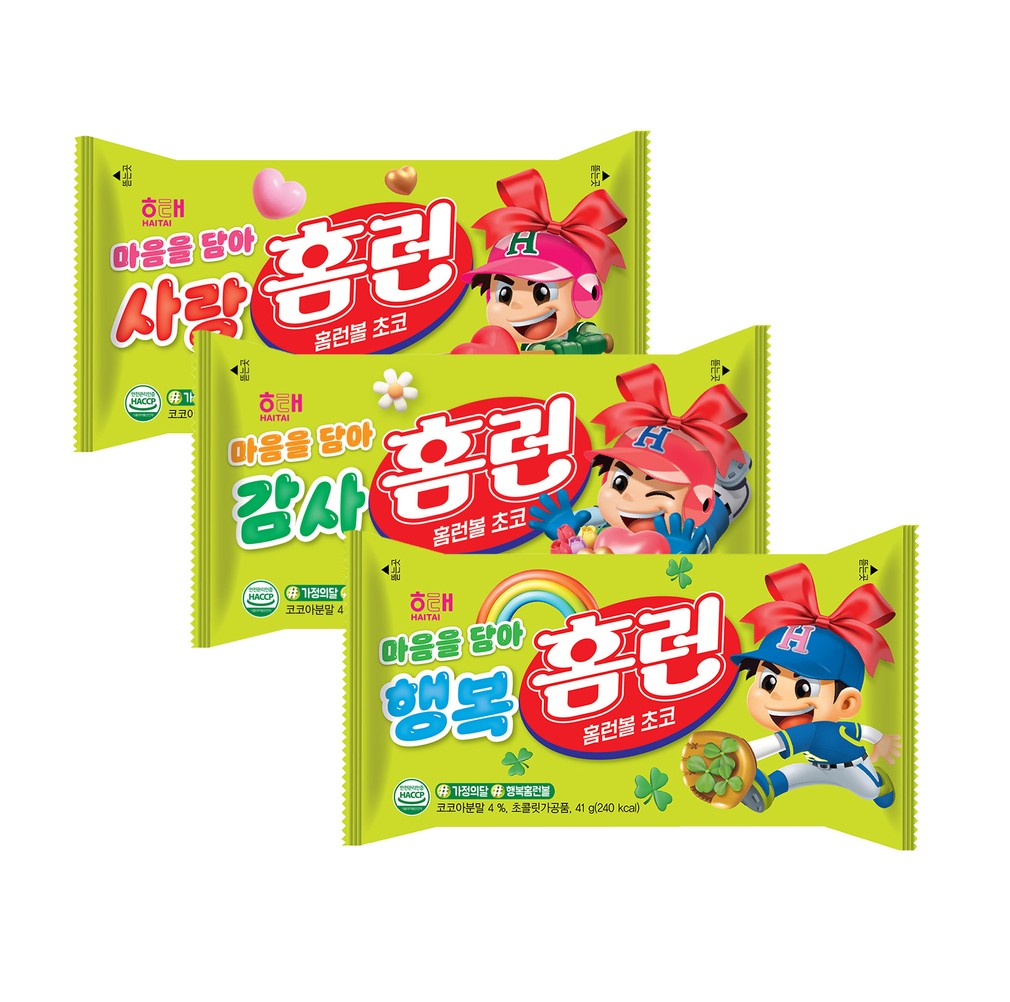 Haitai Homerun Ball Chocolate 4-Bundle 164g detail 1