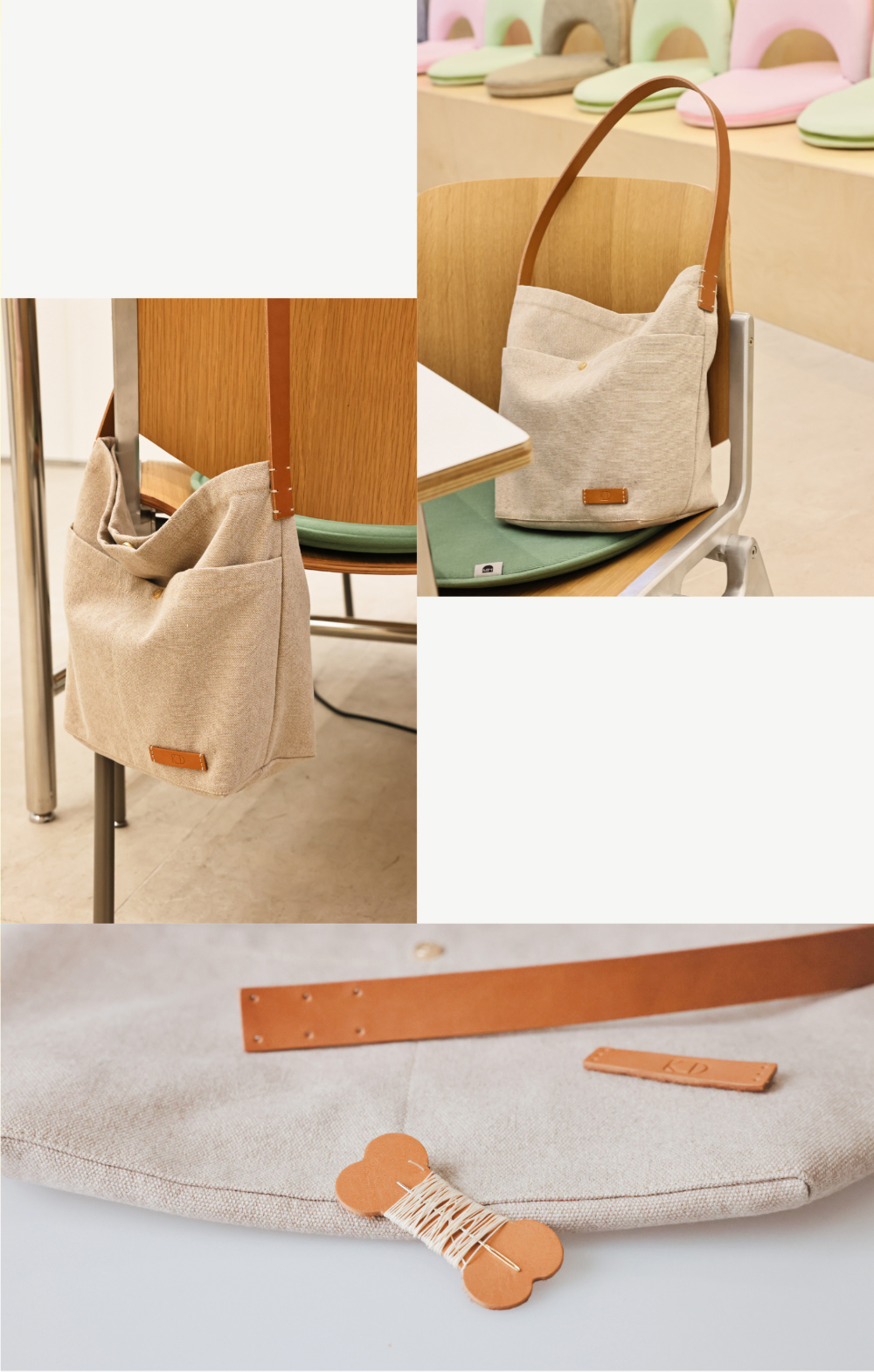 DIY Daily Bag Kit - Genuine Cowhide Leather Handle detail 4