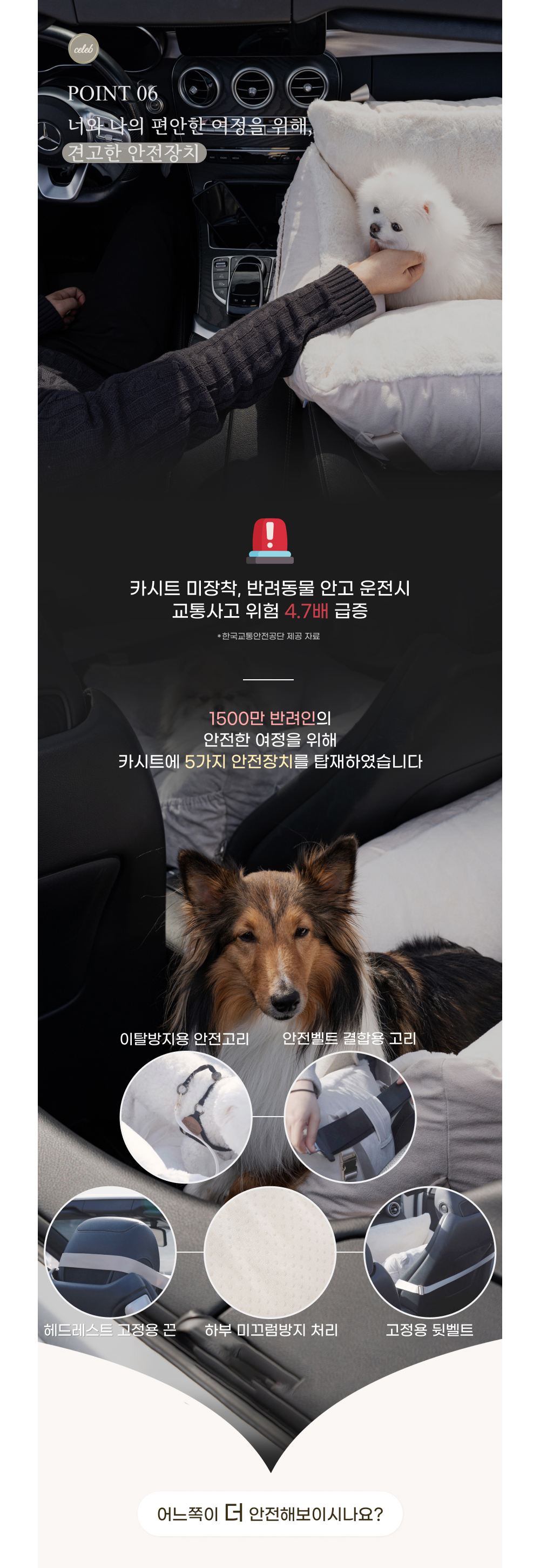 PETTAIL Celebrity Silver-Nano Dog Car Seat - Reserve detail 34