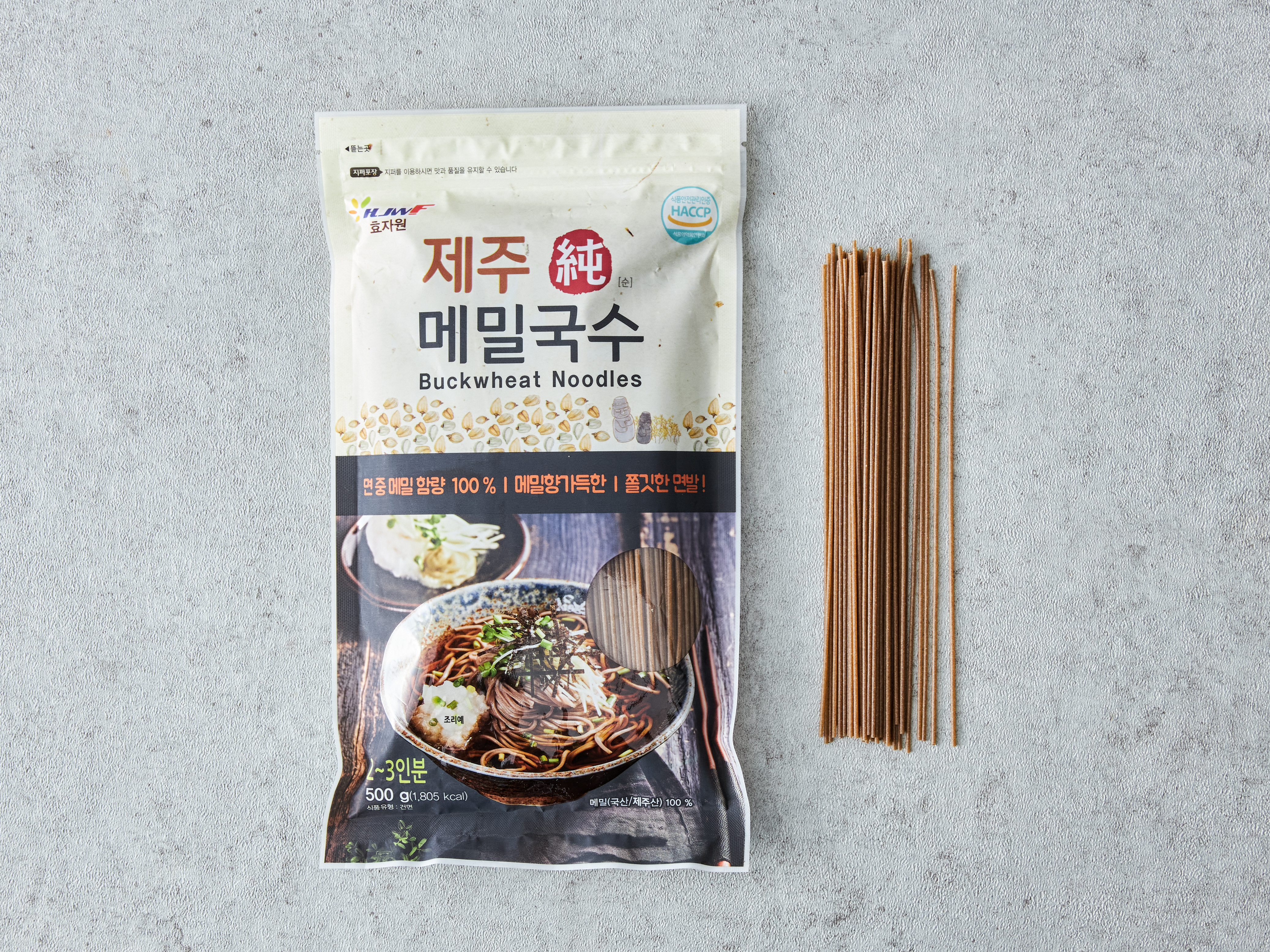 Hyojawon Jeju Pure Buckwheat Noodles 500g detail 1