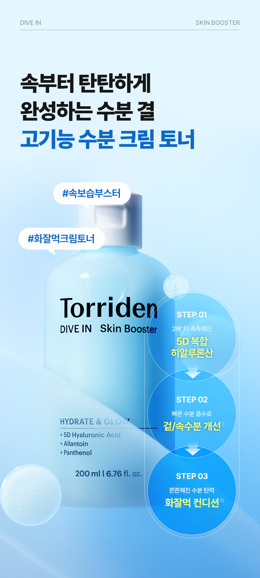 Torriden Dive-In Low Molecular Hyaluronic Acid Skin Booster 200ml detail 2